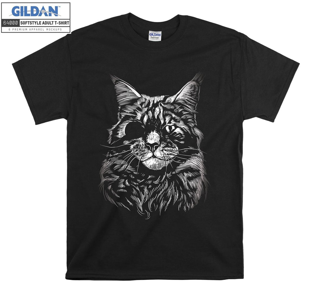 Sketch Persian Cat Pirate T-shirt