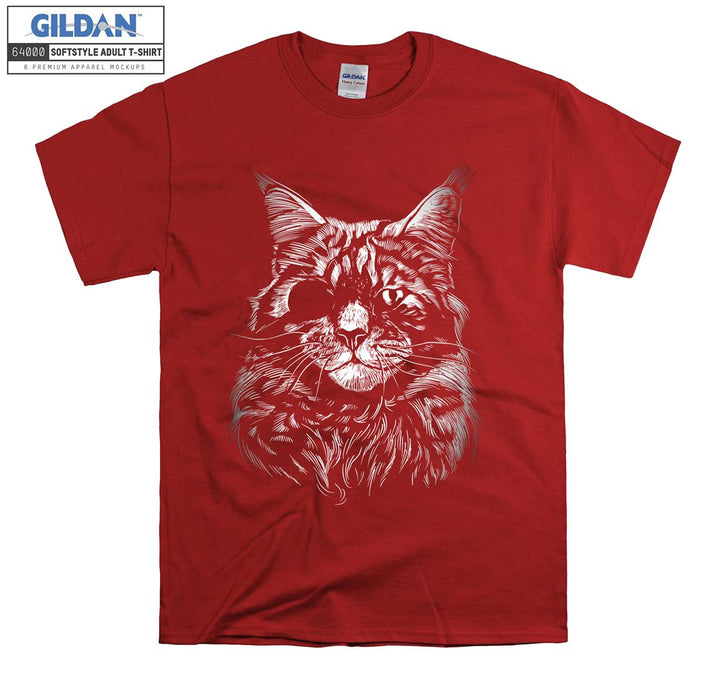 Sketch Persian Cat Pirate T-shirt