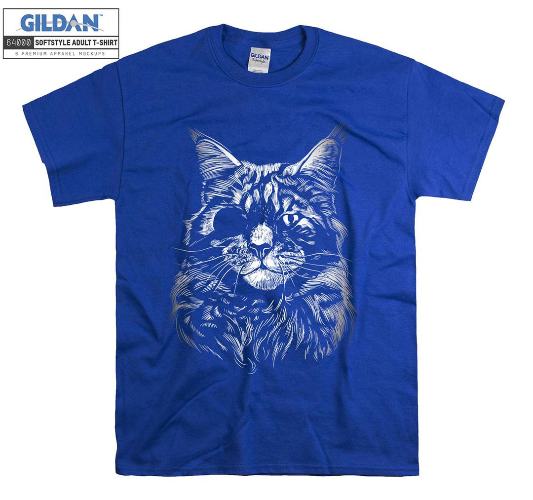 Sketch Persian Cat Pirate T-shirt