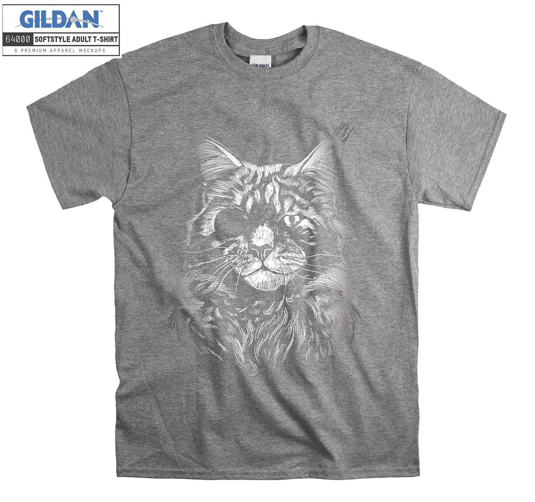 Sketch Persian Cat Pirate T-shirt