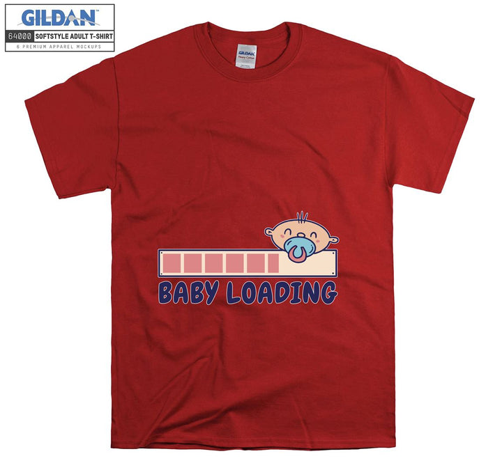 Funny Pregnant figure baby loading T-shirt