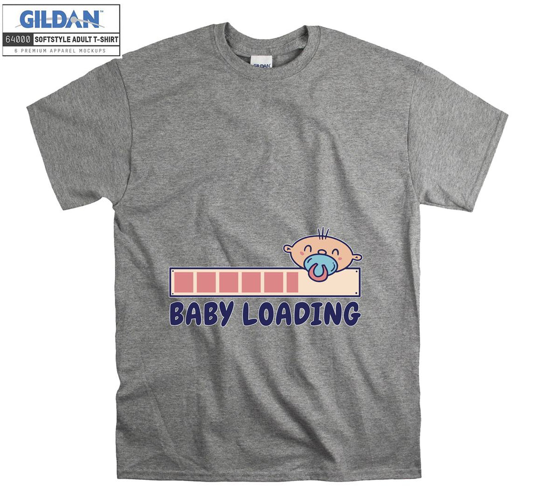 Funny Pregnant figure baby loading T-shirt