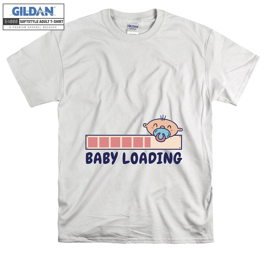 Funny Pregnant figure baby loading T-shirt