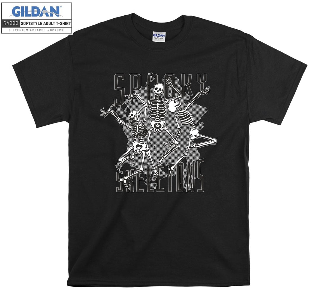 Spooky skeletons funny figure T-shirt