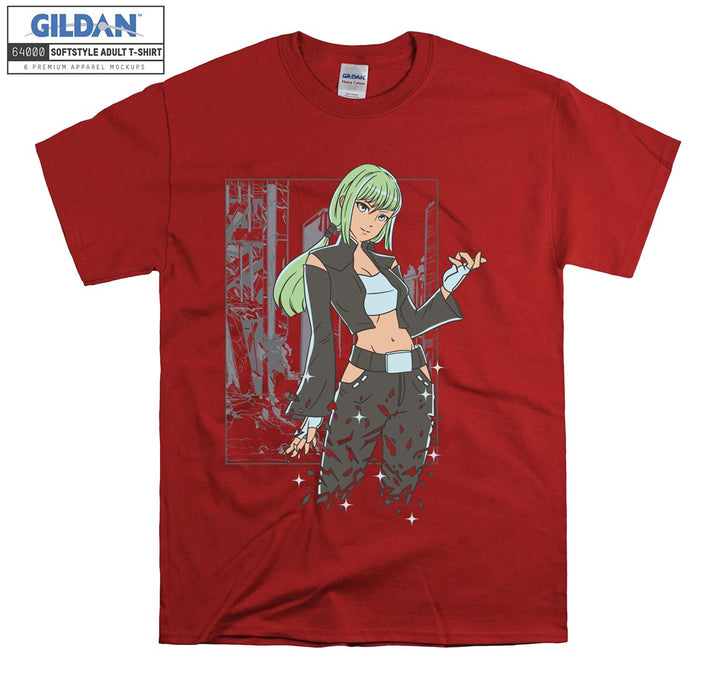 Green Hair Anime Girl T-shirt