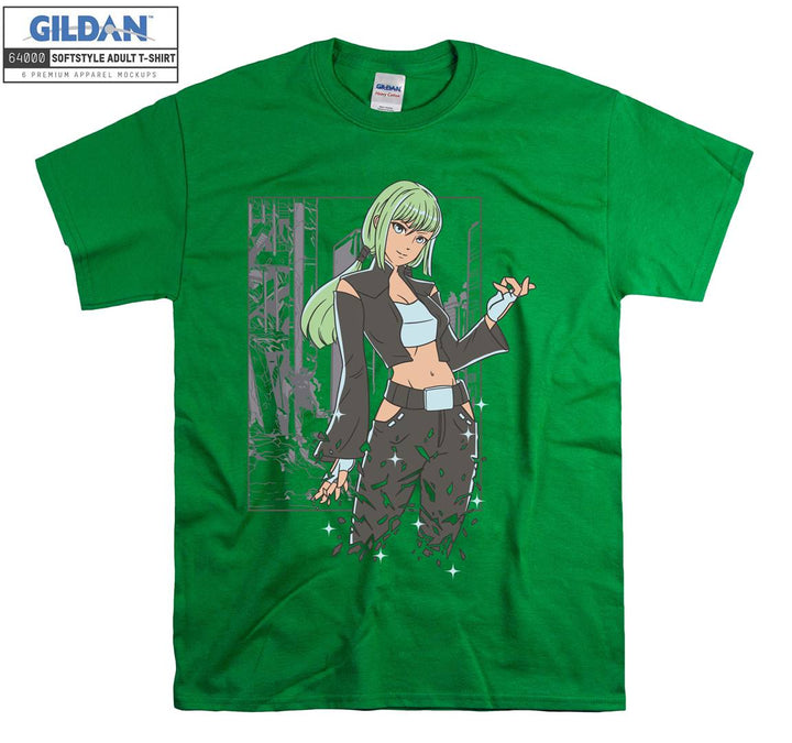 Green Hair Anime Girl T-shirt