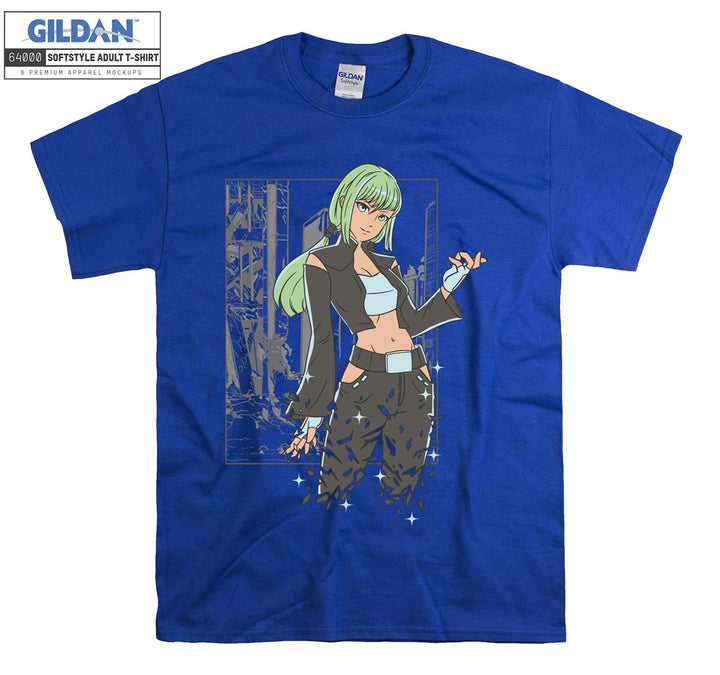 Green Hair Anime Girl T-shirt