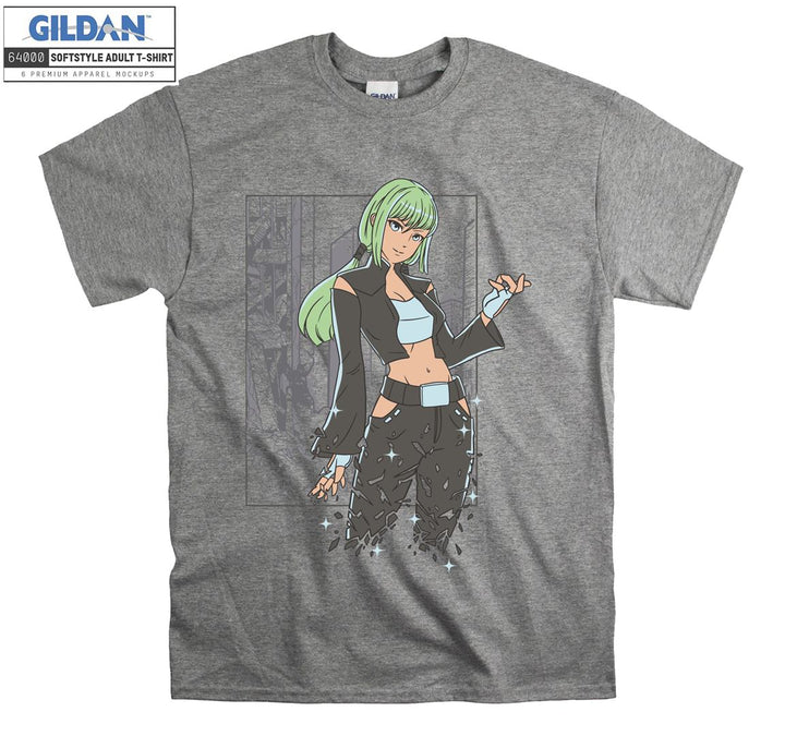 Green Hair Anime Girl T-shirt