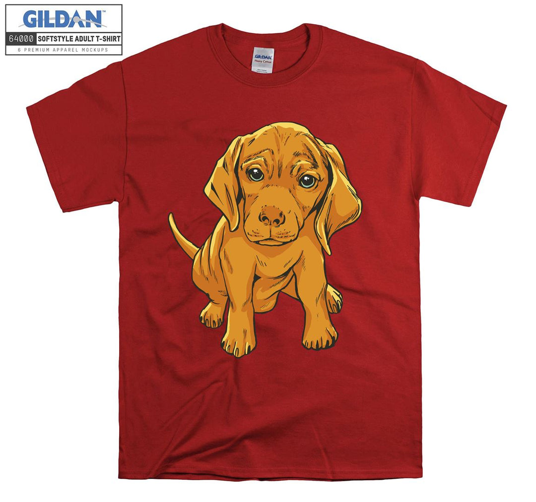 Cute small dog figure T-shirt