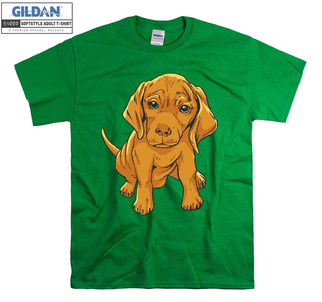 Cute small dog figure T-shirt