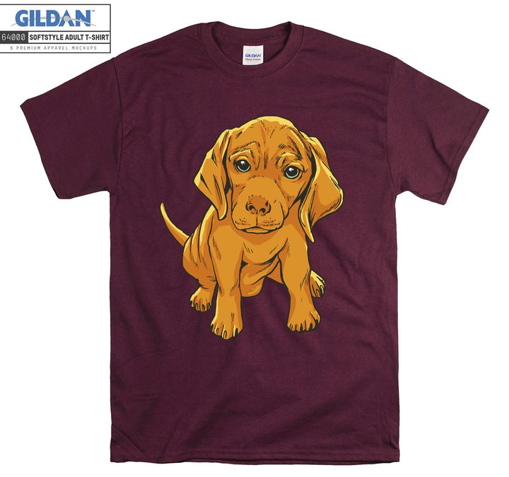 Cute small dog figure T-shirt