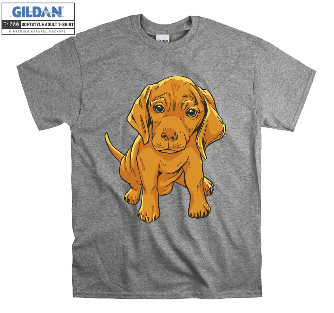 Cute small dog figure T-shirt