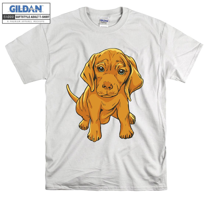 Cute small dog figure T-shirt