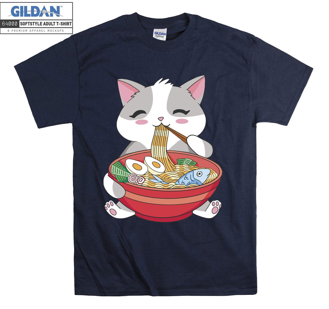 Ramen Cat Kitten Japanese T-shirt