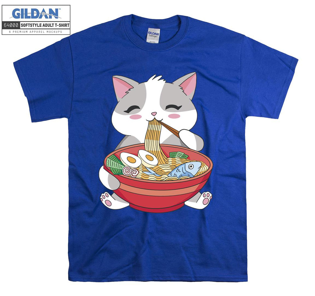 Ramen Cat Kitten Japanese T-shirt