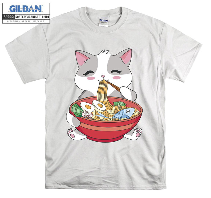 Ramen Cat Kitten Japanese T-shirt