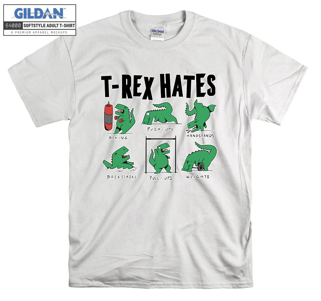 T-Rex Hates Doing Sport T-shirt