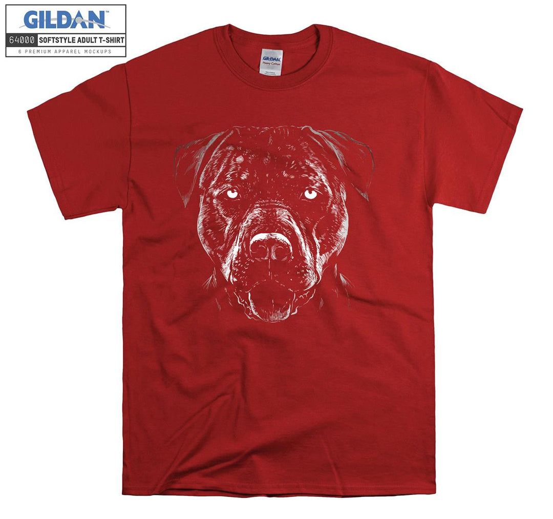 Cool old dog face figure T-shirt