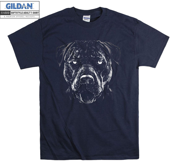 Cool old dog face figure T-shirt