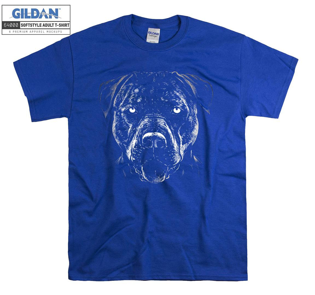 Cool old dog face figure T-shirt