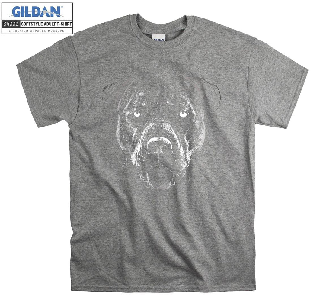 Cool old dog face figure T-shirt