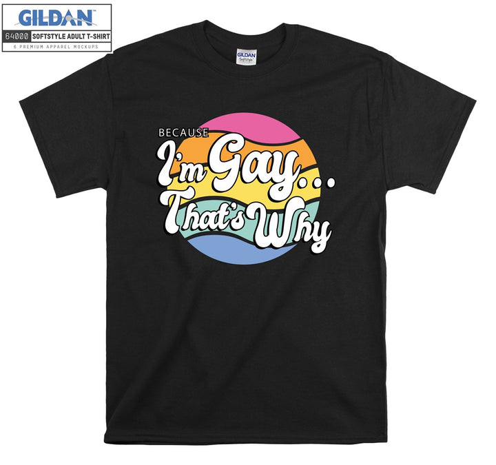 Because I'm gay that's why figure lgbt T-shirt