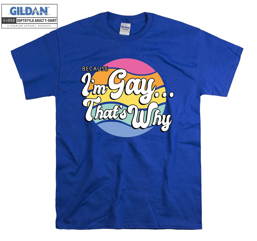 Because I'm gay that's why figure lgbt T-shirt