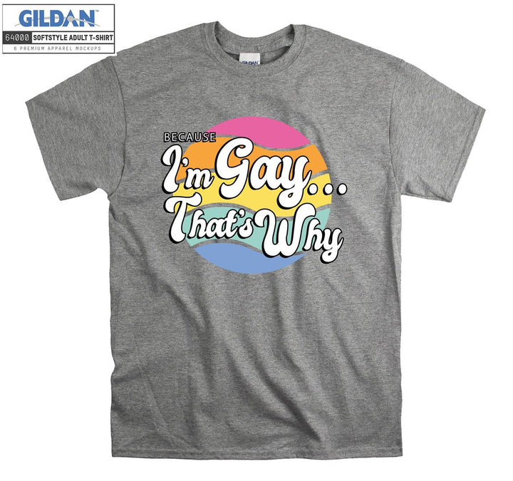 Because I'm gay that's why figure lgbt T-shirt