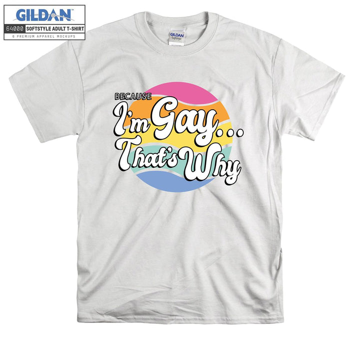 Because I'm gay that's why figure lgbt T-shirt