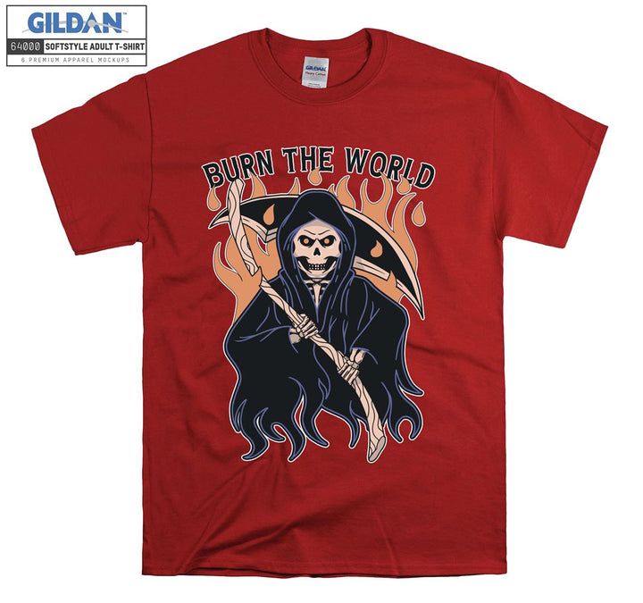 Burn the world evil famous  figure T-shirt