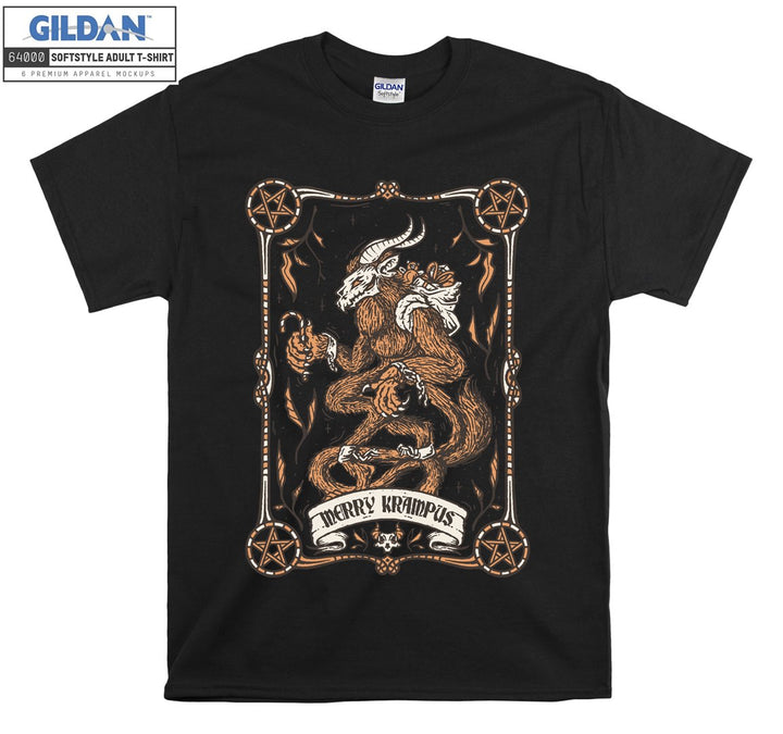 Famous horror evil figure merry krampus T-shirt