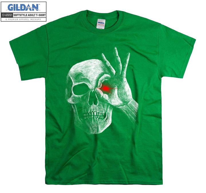 Horror skull figure with red eye T-shirt