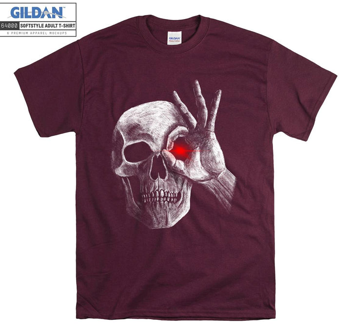 Horror skull figure with red eye T-shirt