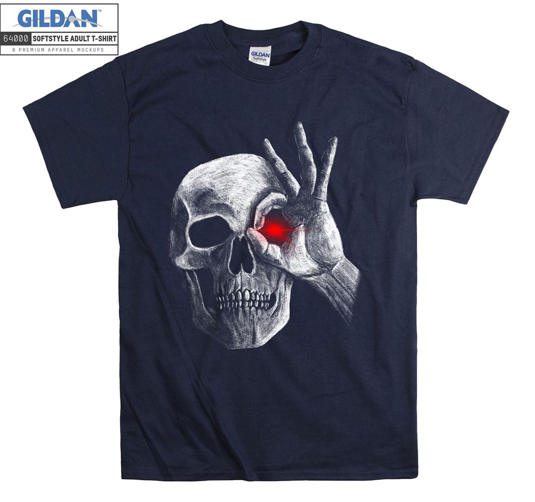 Horror skull figure with red eye T-shirt