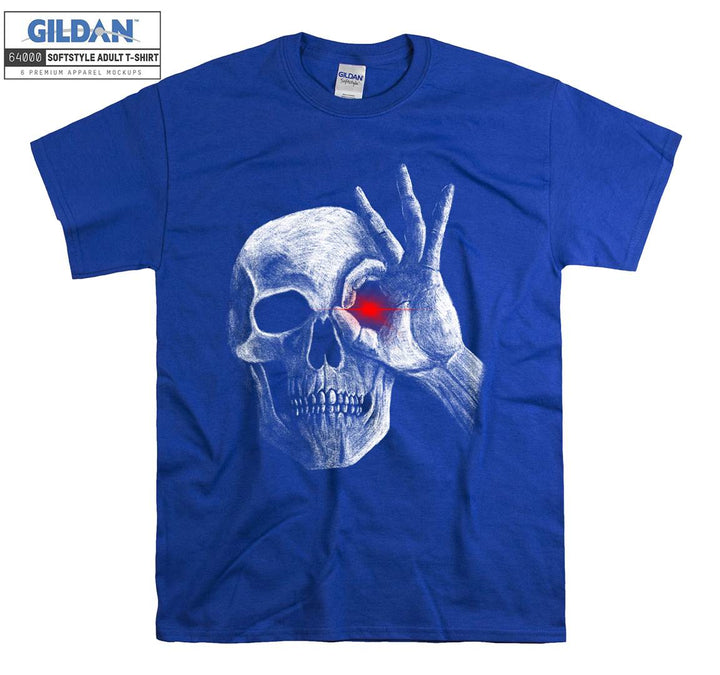 Horror skull figure with red eye T-shirt