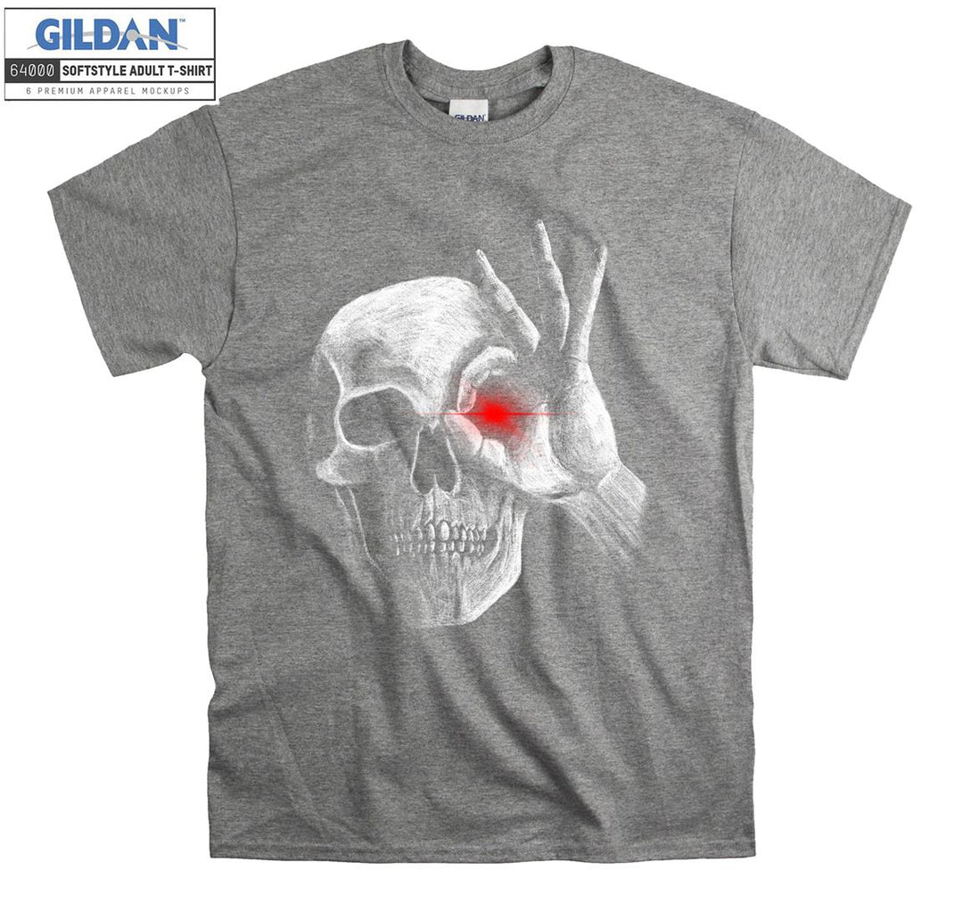 Horror skull figure with red eye T-shirt