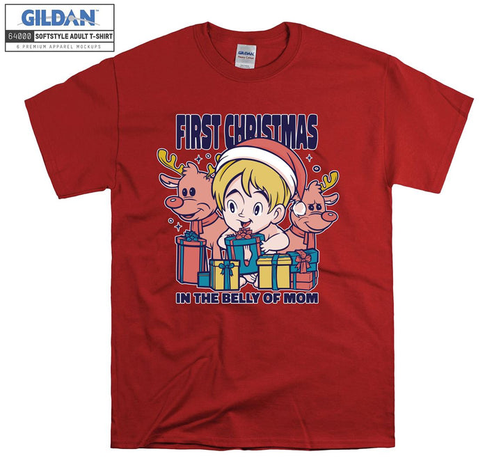 First Christmas In The Belly Of Mom T-shirt