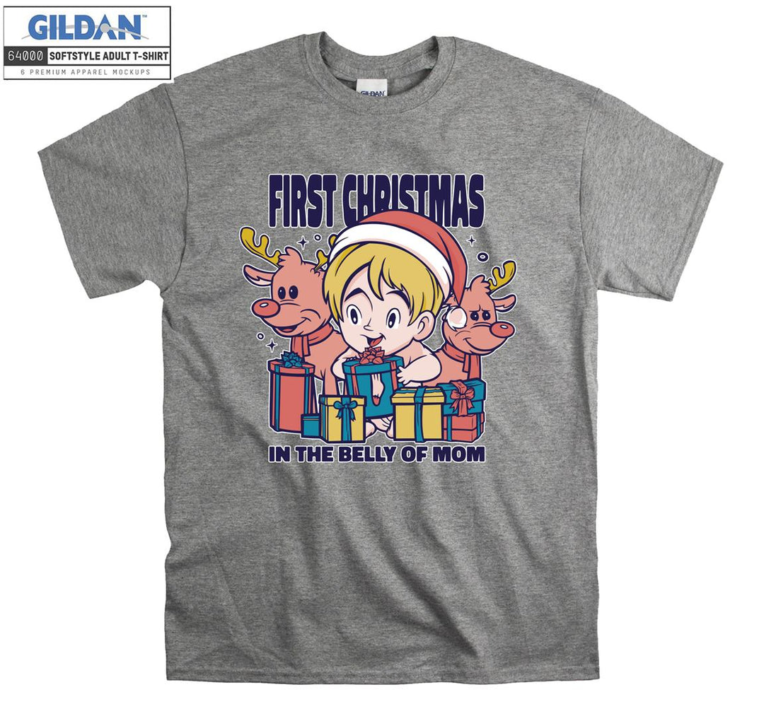 First Christmas In The Belly Of Mom T-shirt