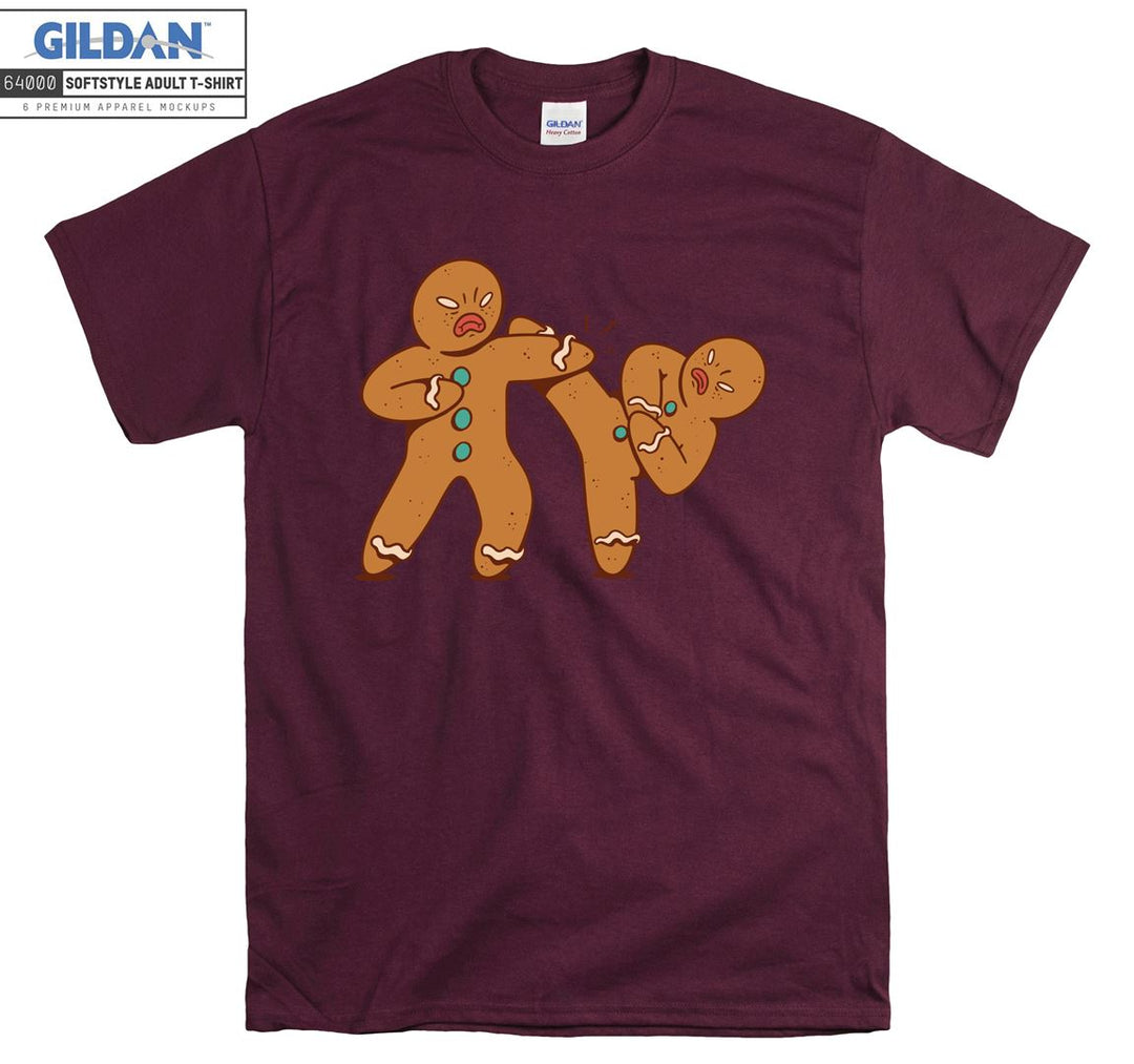 Fighting Gingerbread Man Figure T-shirt