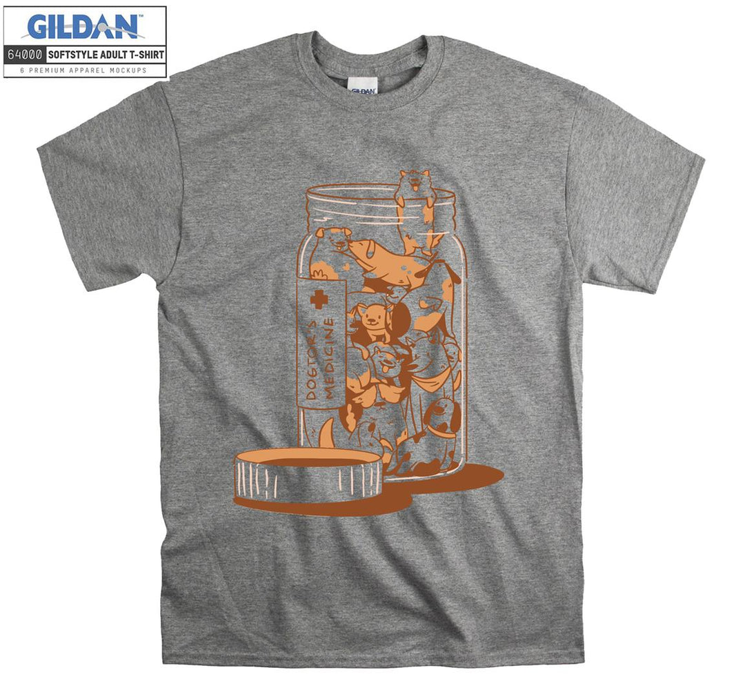 Funny dogtor's medicine figure T-shirt