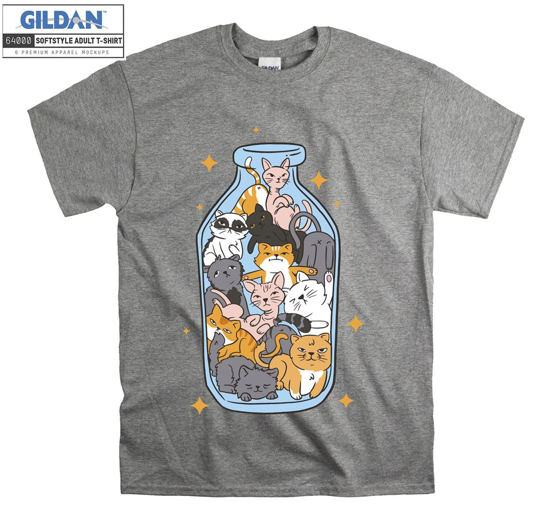 Cat Bottle Funny T-shirt