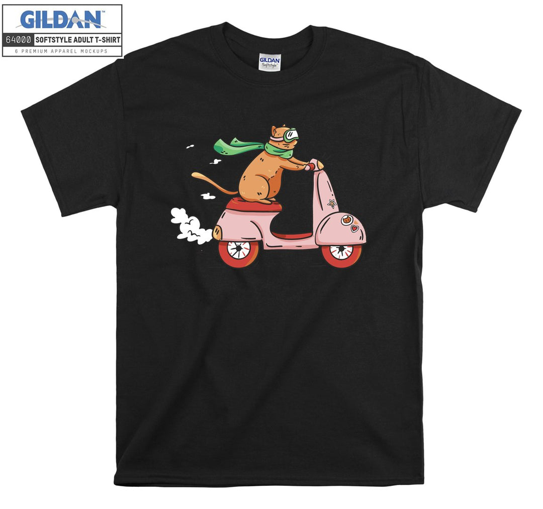 Motorbike Cat Scooter T-shirt