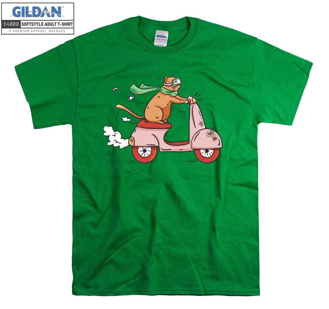 Motorbike Cat Scooter T-shirt