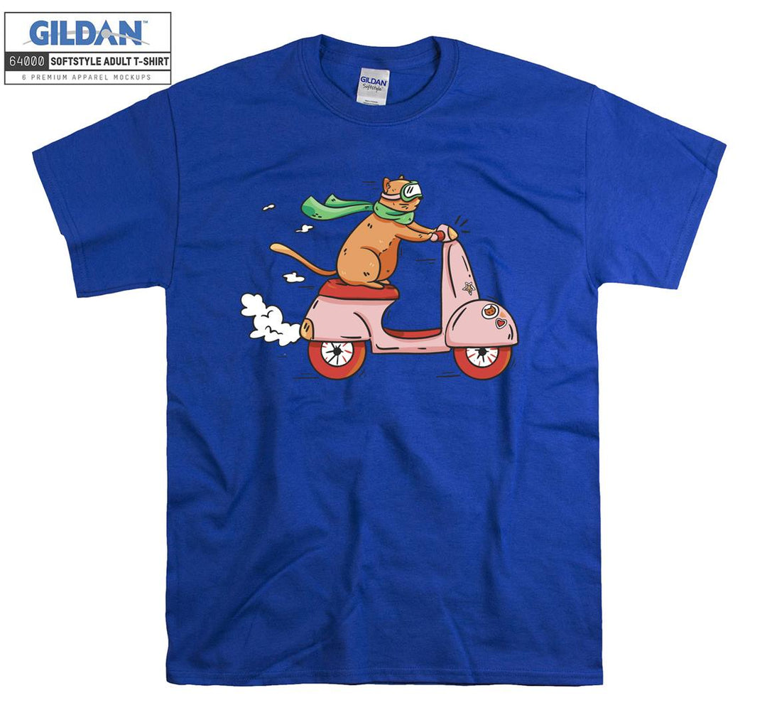 Motorbike Cat Scooter T-shirt