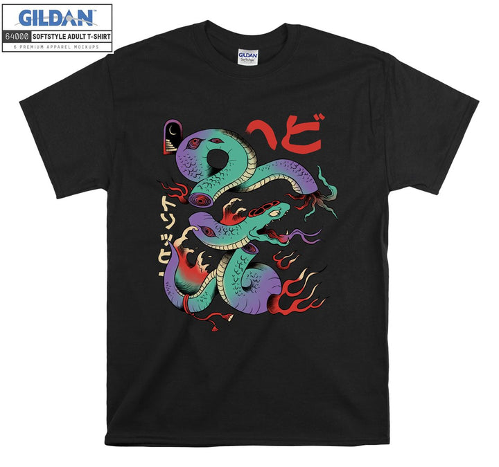 Japanese Cartoon Snake T-shirt