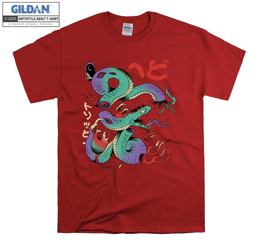 Japanese Cartoon Snake T-shirt