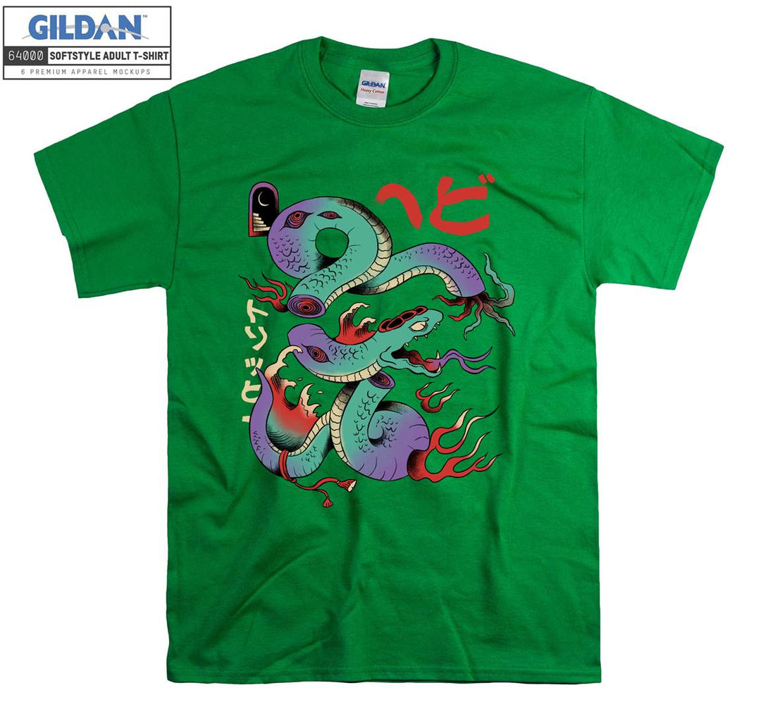 Japanese Cartoon Snake T-shirt