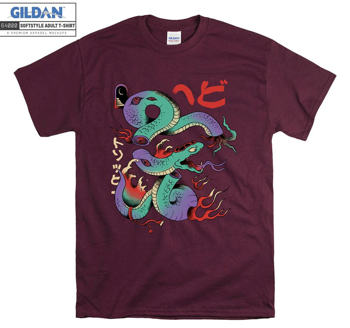 Japanese Cartoon Snake T-shirt