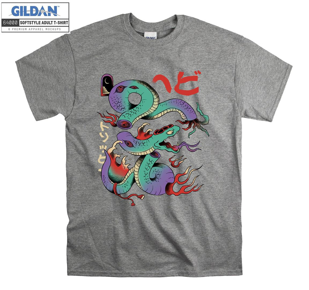 Japanese Cartoon Snake T-shirt