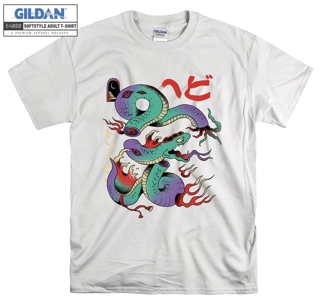 Japanese Cartoon Snake T-shirt